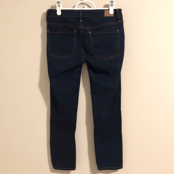 AE super stretch cropped blue jeggings - Picture 3 of 8